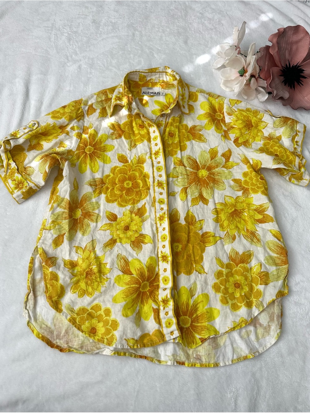 Alemais Sonny Floral Oversized Shirt size 4